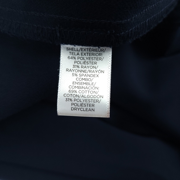 Loft  Blue Grey Color Block Dress Sz 4 - Picture 5 of 8